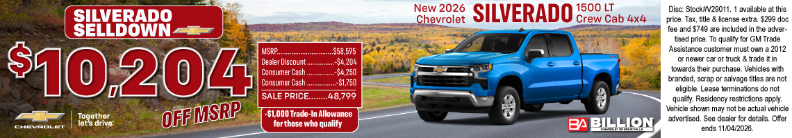 New 2026 Chevrolet Silverado 1500 LT