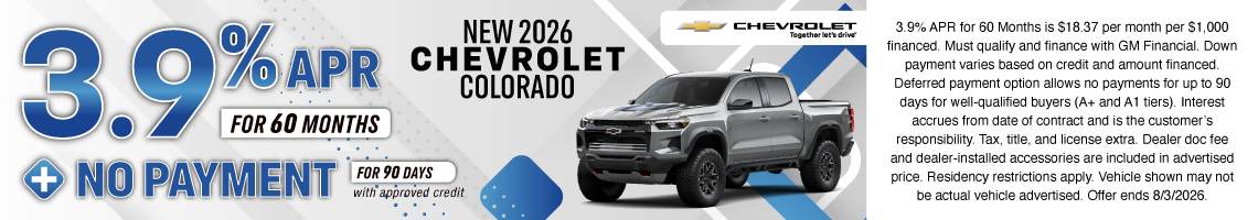 26JUL_BILCHEVY_NEW 2026 CHEVROLET COLORADO