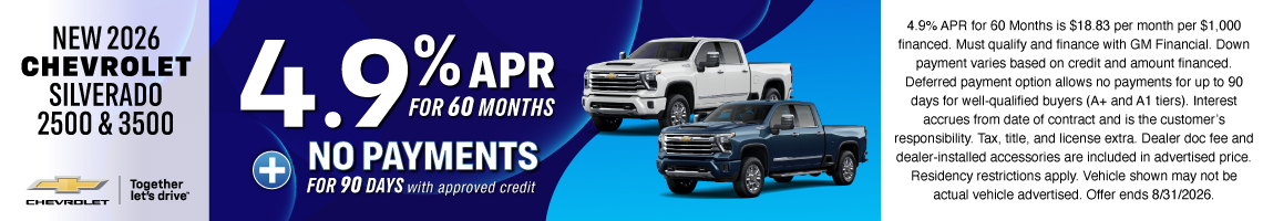 New 2026 Chevrolet Silverado 2500HD ZR2
