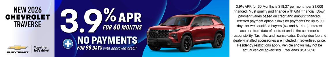 26AUG_BILCHEV_NEW 2026 CHEVROLET TRAVERSE