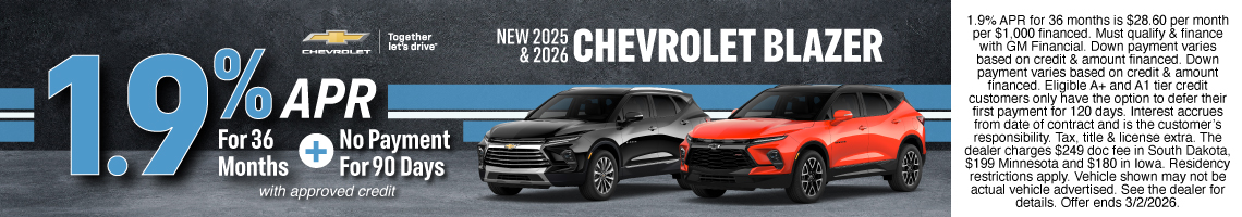 New 2026 Chevrolet Blazer LT
