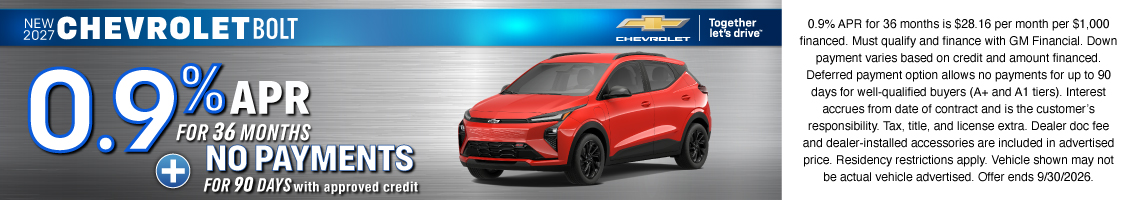 26SEP_BILCHEV_NEW 2027 CHEVROLET BOLT