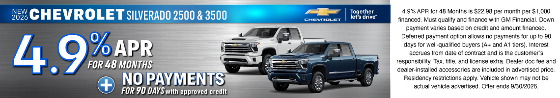 26SEP_BILCHEV_NEW 2026 CHEVROLET SILVERADO 2500 & 3500