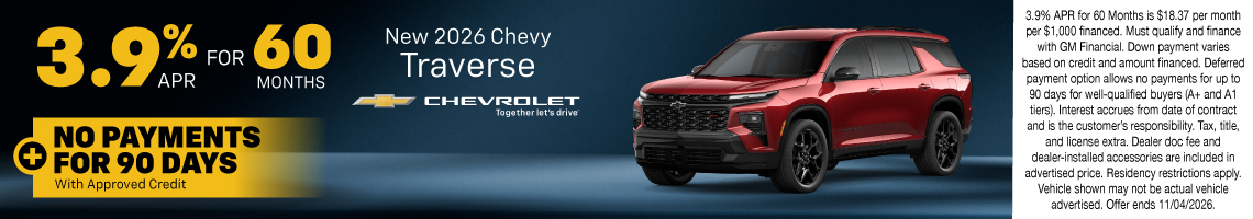 26OCT_BILCHEV_NEW 2026 CHEVROLET TRAVERSE