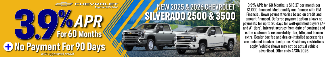 26APR_BILCHEV_NEW 2025 & 2026 CHEVROLET SILVERADO 2500 & 3500