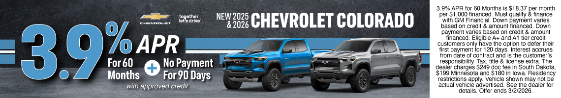 26FEB_BILCHEV_NEW 2025 & 2026 CHEVROLET COLORADO