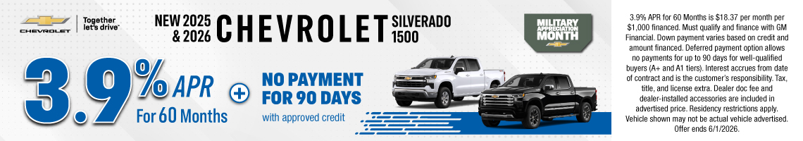 26MAY_BILCHEV_NEW 2025 & 2026 CHEVROLET SILVERADO 1500