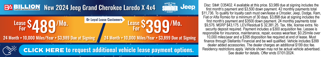 New 2024 Jeep Grand Cherokee Altitude X