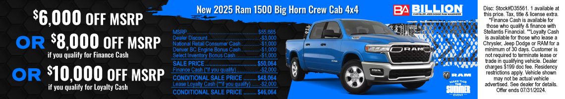 New 2025 Ram 1500 Big Horn