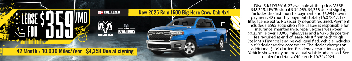 New 2025 Ram 1500 Big Horn