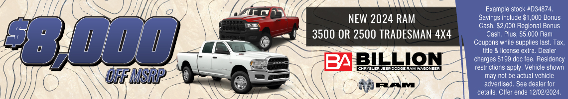 New 2024 Ram 3500 Tradesman