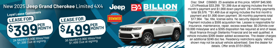 New 2025 Jeep Grand Cherokee Limited