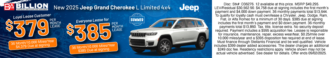 New 2025 Jeep Grand Cherokee L Limited