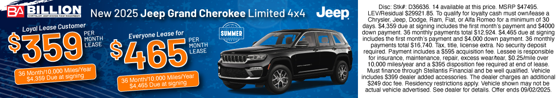 New 2025 Jeep Grand Cherokee Limited