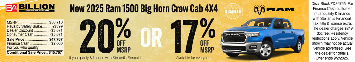 25AUG_BILD_NEW 2025 RAM 1500 BIG HORN CREW CAB