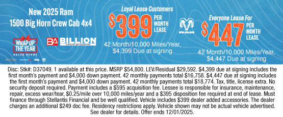 25NOV_BILD_LEASE_NEW 2025 RAM 1500 BIG HORN CREW CAB