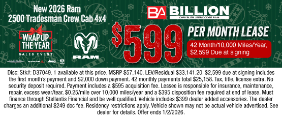25DEC_BILD_LEASE_NEW 2026 RAM 2500 TRADESMAN CREW CAB