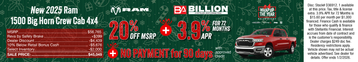 25DEC_BILD_NEW 2025 RAM 1500 BIG HORN CREW CAB