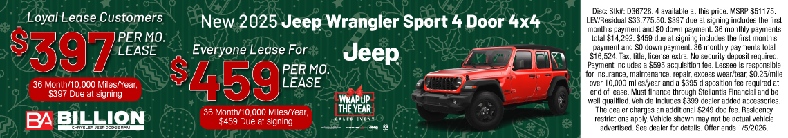 25DEC_BILD_LEASE_NEW 2025 JEEP WRANGLER SPORT