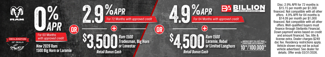 26MAR_BILD_NEW 2026 RAM 1500 BIG HORN OR LARAMIE