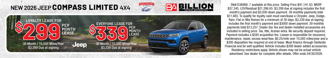 26APR_BILD_LEASE_NEW 2026 JEEP COMPASS LIMITED