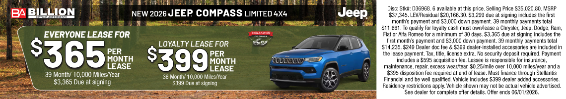 26MAY_BILD_LEASE_NEW 2026 JEEP COMPASS LIMITED