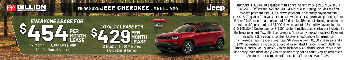 26MAY_BILD_LEASE_NEW 2026 JEEP CHEROKEE LAREDO