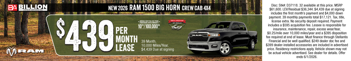 26MAY_BILD_LEASE_NEW 2026 RAM 1500 BIG HORN CREW CAB