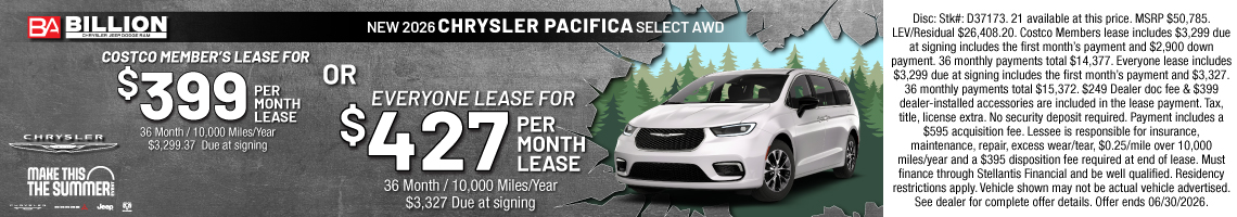 26JUN_BILD_LEASE_NEW 2026 CHRYSLER PACIFICA SELECT