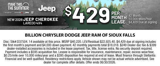 26JUN_BILD_LEASE_NEW 2026 JEEP CHEROKEE LAREDO