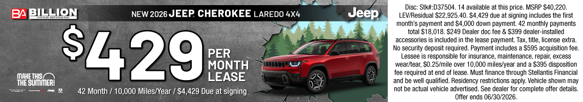 26JUN_BILD_LEASE_NEW 2026 JEEP CHEROKEE LAREDO
