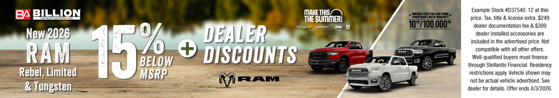 26JUL_BILD_NEW 2026 RAM 1500 REBEL, LIMITED & TUNGSTEN