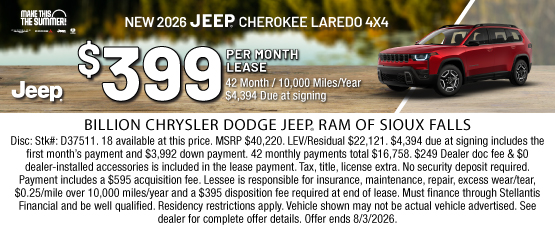 26JUL_BILD_LEASE_NEW 2026 JEEP CHEROKEE LAREDO