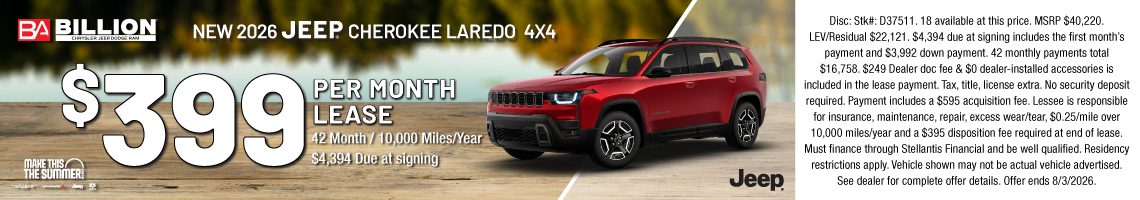 26JUL_BILD_LEASE_NEW 2026 JEEP CHEROKEE LAREDO