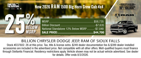 26JUL_BILD_NEW 2026 RAM 1500 BIG HORN CREW CAB