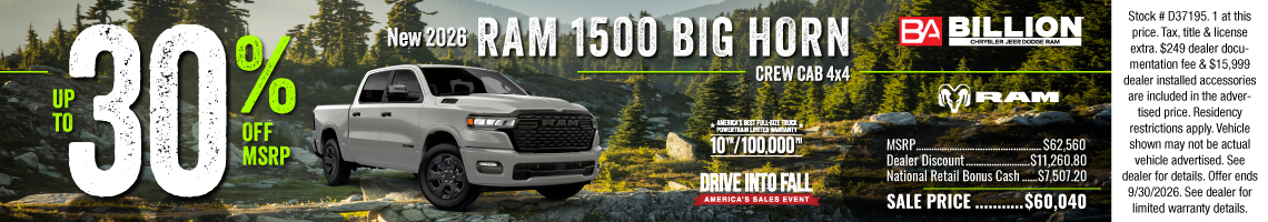 New 2026 Ram 1500 Big Horn