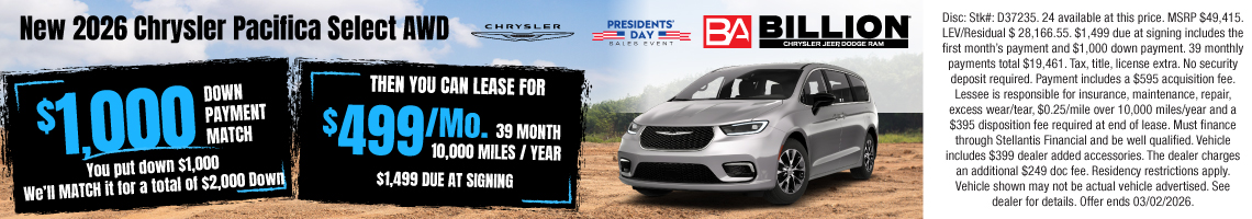 26FEB_BILD_LEASE_NEW 2026 CHRYSLER PACIFICA SELECT