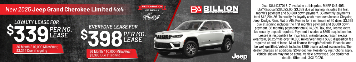 26MAR_BILD_LEASE_NEW 2025 JEEP GRAND CHEROKEE LIMITED