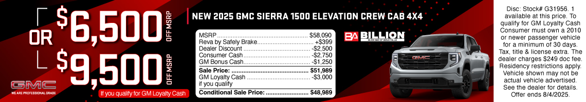 25JUL_BILG_NEW 2025 GMC SIERRA 1500 ELEVATION CREW