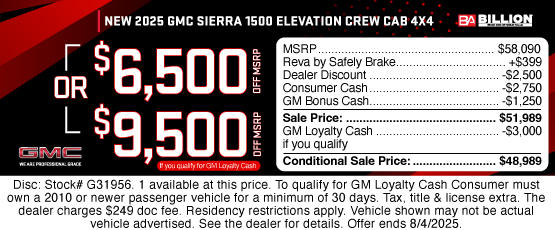 25JUL_BILG_NEW 2025 GMC SIERRA 1500 ELEVATION CREW