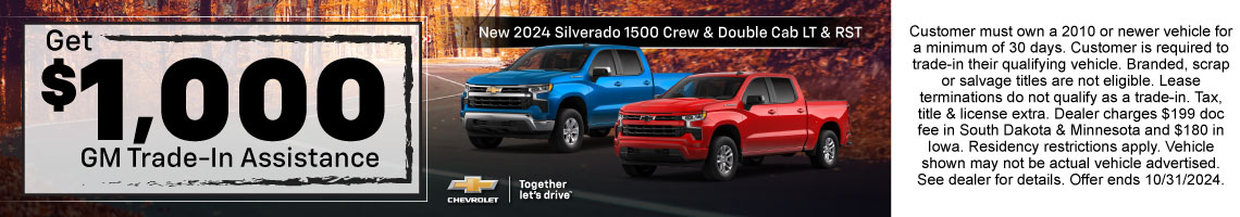 24OCT_BILGM_CHEVY_NEW 2024 CHEVY SILVERADO 1500 CREW/DBL LT/RST