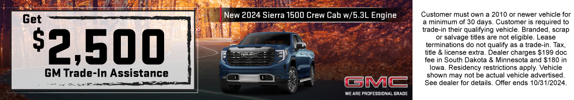 24OCT_BILGM_GMC_NEW 2024 SIERRA 1500 CREW W/5.3L