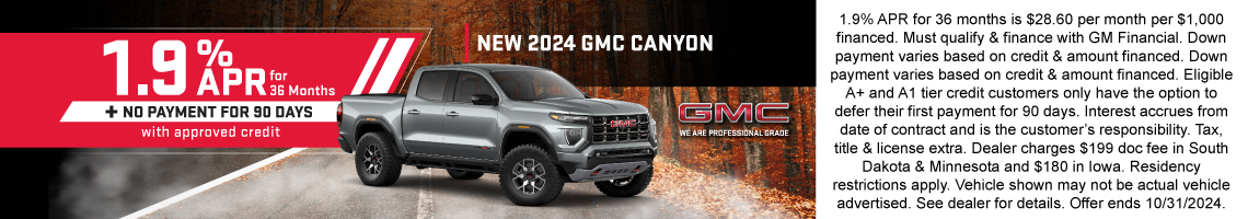 New 2024 GMC Canyon  AT4