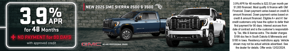 24NOV_BILGM_GMC_NEW 2025 GMC SIERRA 2500 & 3500