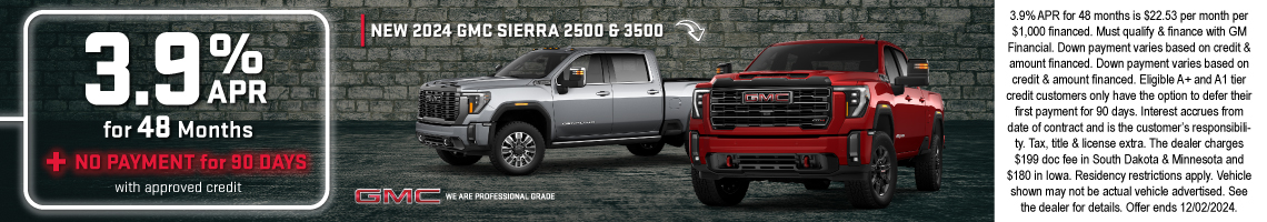 24NOV_BILGM_GMC_NEW 2024 GMC SIERRA 2500 & 3500