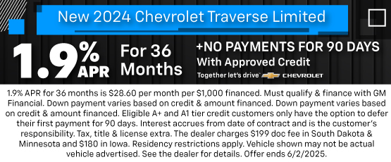 25MAY_BILGM_CHEVY_NEW 2024 CHEVROLET TRAVERSE LIMITED