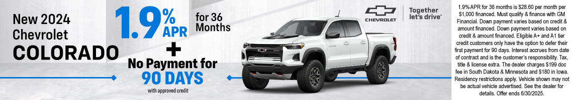 25JUN_BILGM_CHEVY_NEW 2024 CHEVROLET COLORADO