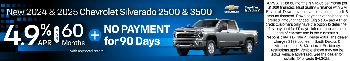 25JUL_BILGM_CHEVY_NEW 2024 & 2025 CHEVROLET SILVERADO 2500 & 3500