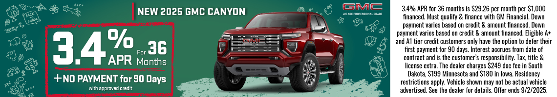 25AUG_BILGM_GMC_NEW 2025 GMC CANYON