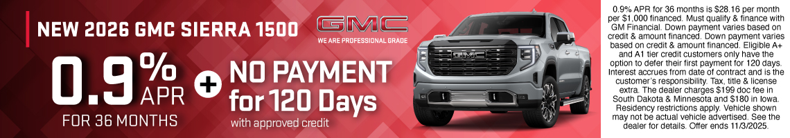 25OCT_BILGM_GMC_NEW 2026 GMC SIERRA 1500